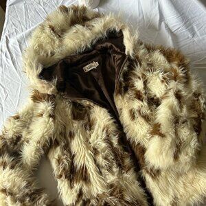 Women's Faux Fur Jacket With Hood
